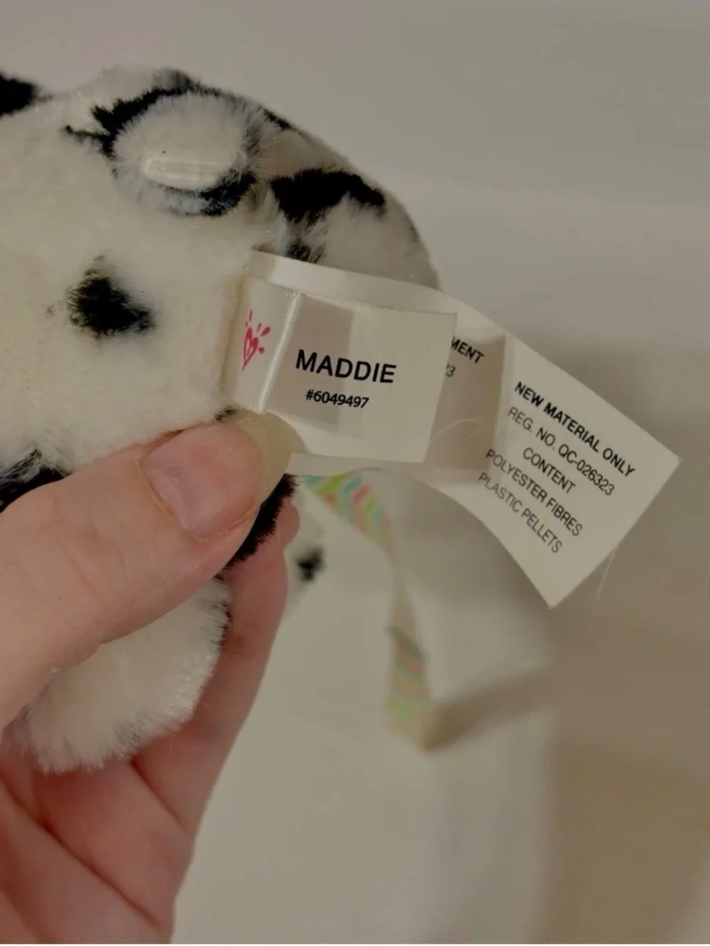 Justice Pet Shop Maddie The Dalmatian Plush Dog Puppy Collar Leash Nametag Y2K